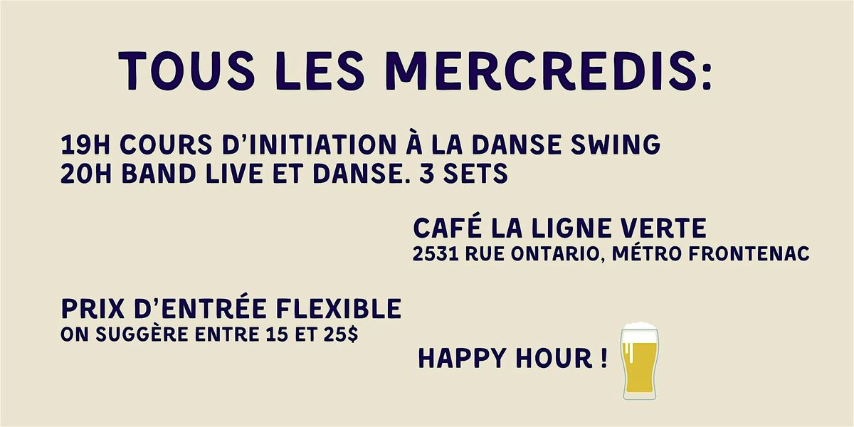 Live jazz and swing  dance class - Les Mercredis swing, 26 November | Event in Montréal | AllEvents
