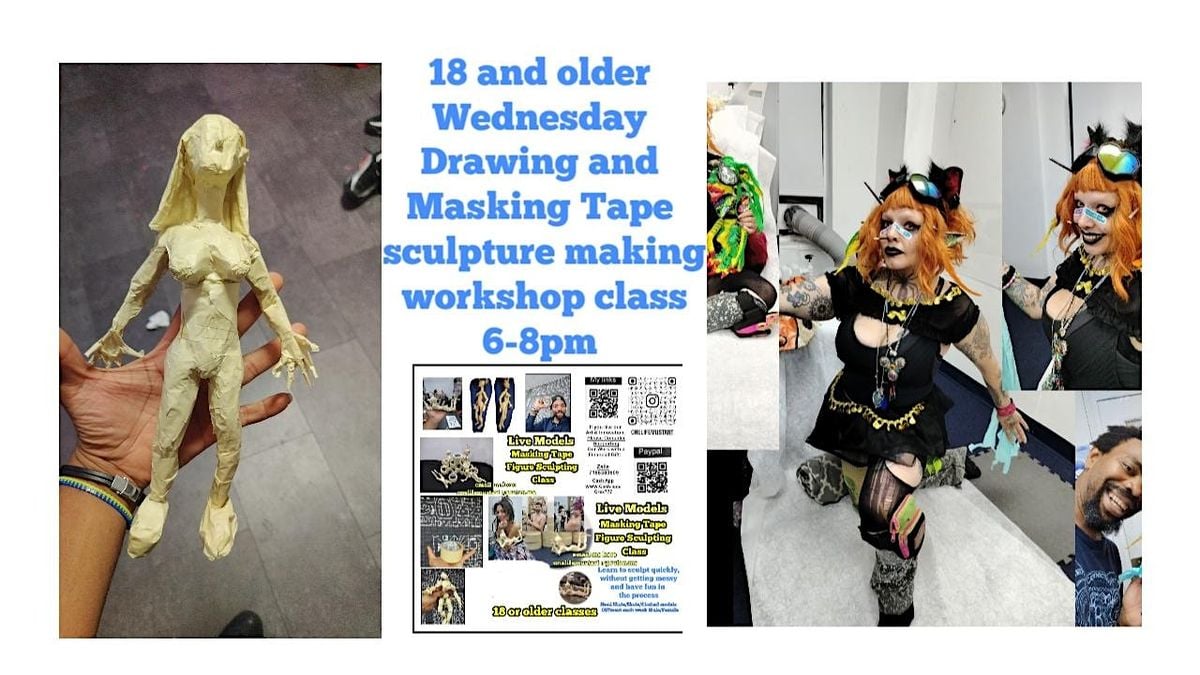 August 27th Masking Tape Figure Sculpting Class Wednesday, 27 August | Event in Queens | AllEvents