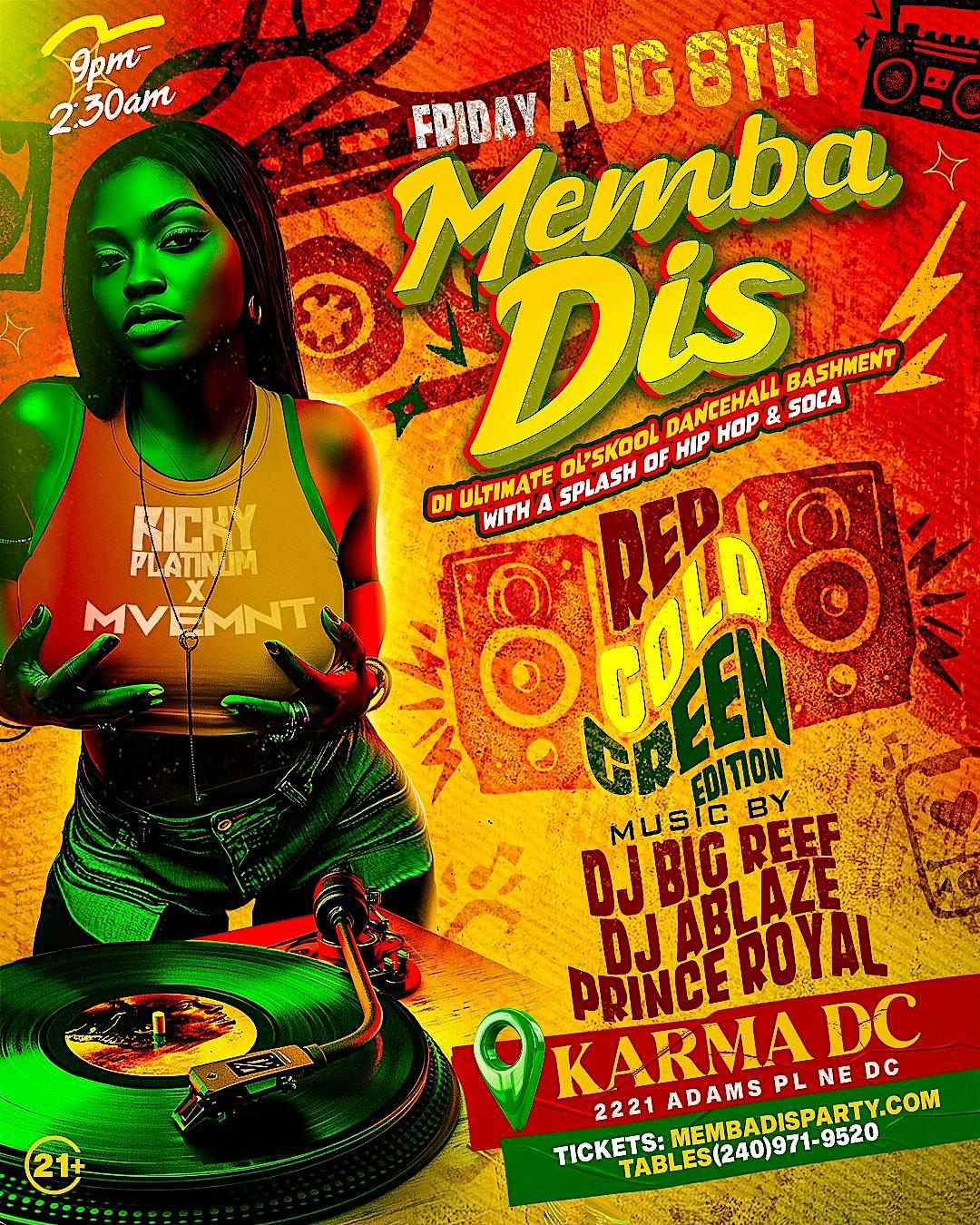 MEMBA DIS  "DI ULTIMATE OL'SKOOL DANCEHALL BASHMENT” | Event in Washington | AllEvents