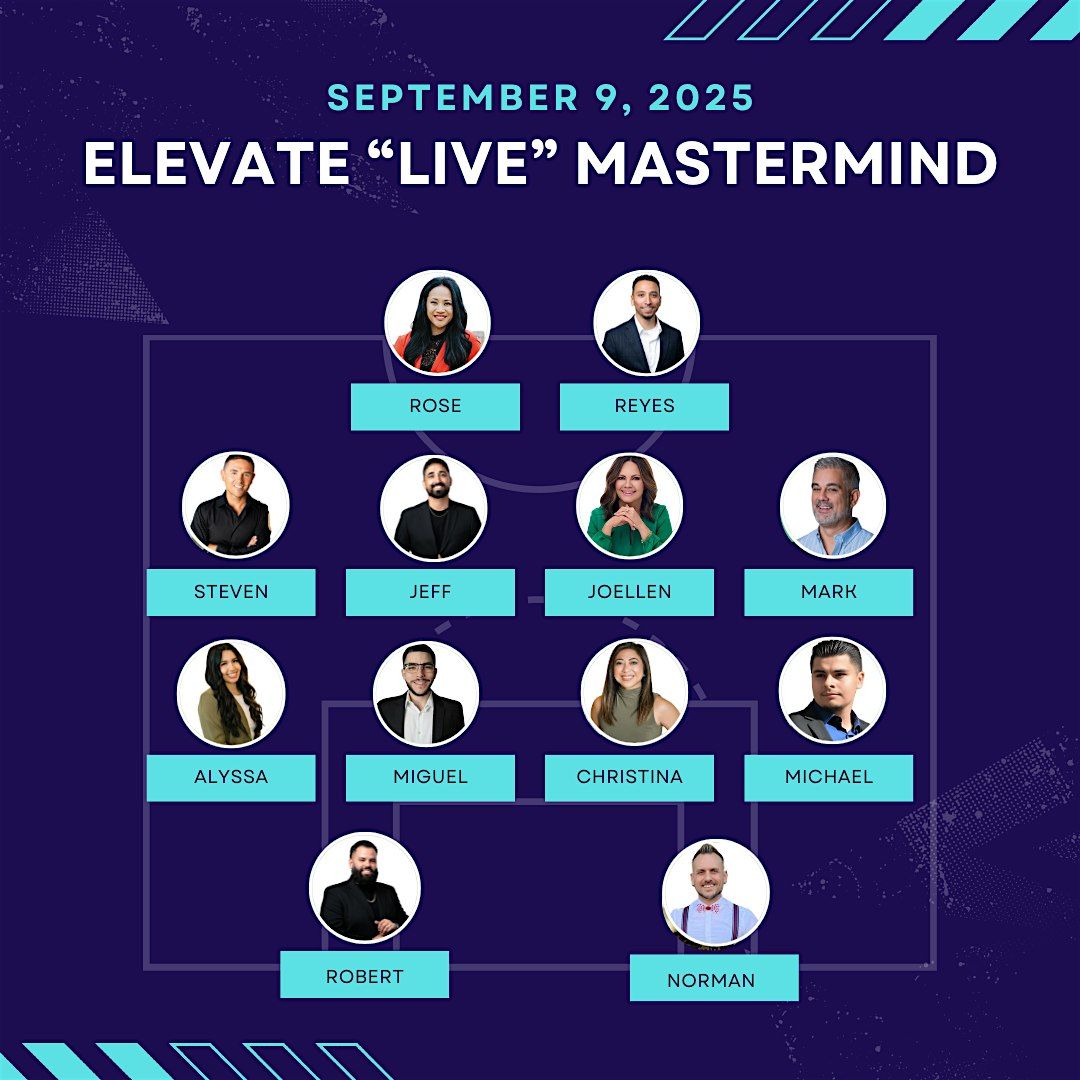 Elevate "LIVE" Mastermind, 9 September | Event in Rocklin | AllEvents