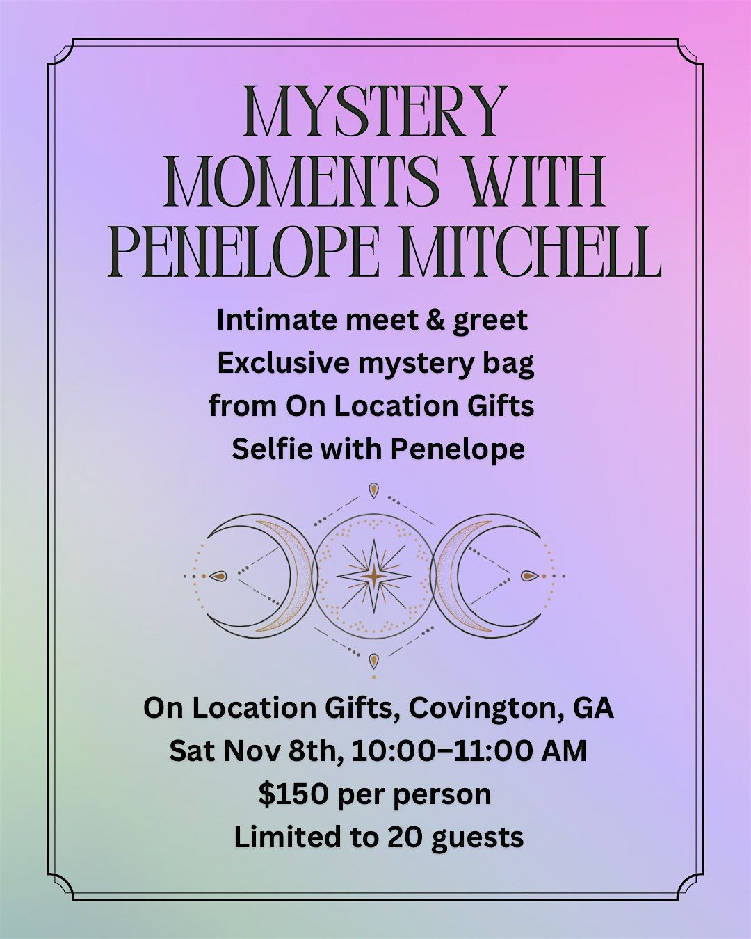 Penelope Mitchell Sat 10 AM Meet & Greet, 8 November | Event in Covington | AllEvents