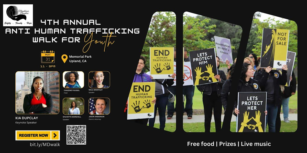 Magdalena's Daughters 4th Annual Anti-Human Trafficking Walk for Youth, 31 May | Event in Upland | AllEvents