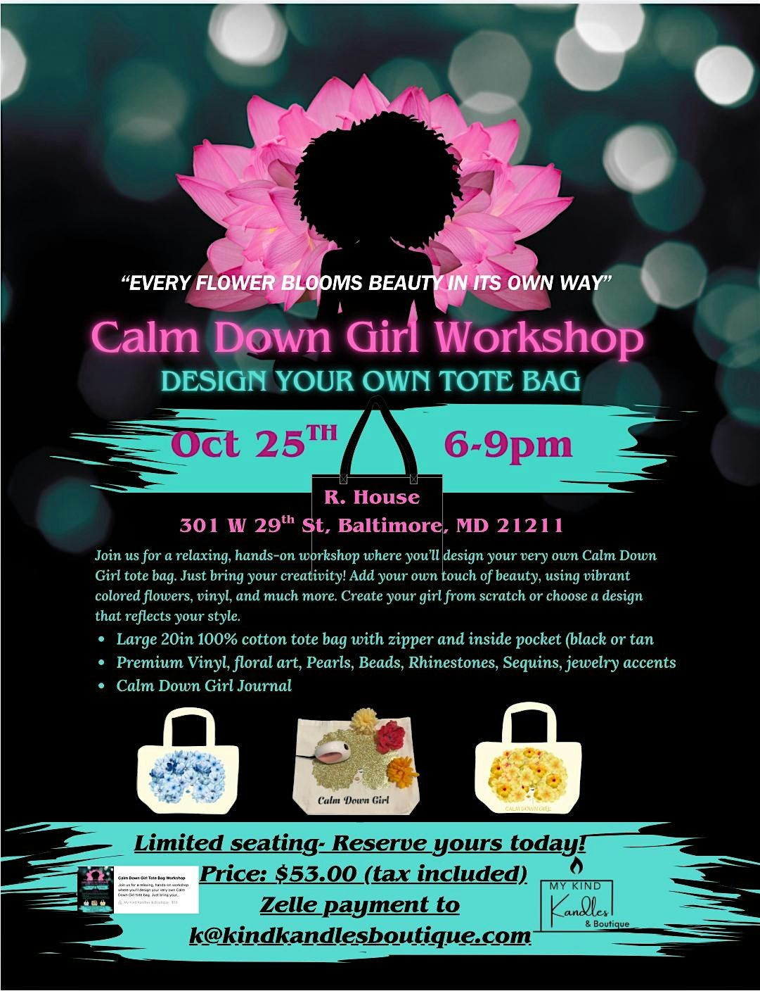 Design Your Own Tote Bag, 25 October | Event in Baltimore | AllEvents