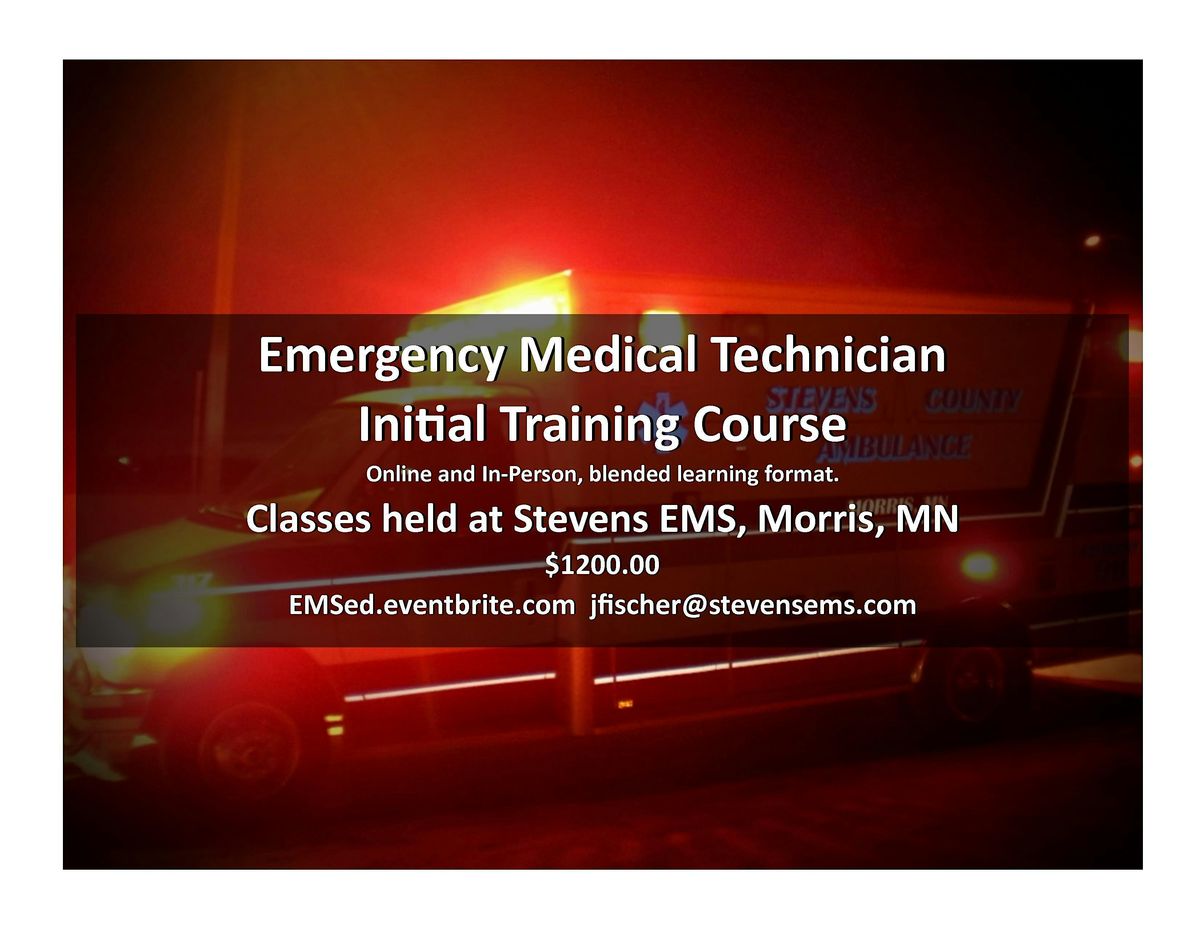 Emergency Medical Technician Initial Course, 21 August | Event in Morris | AllEvents