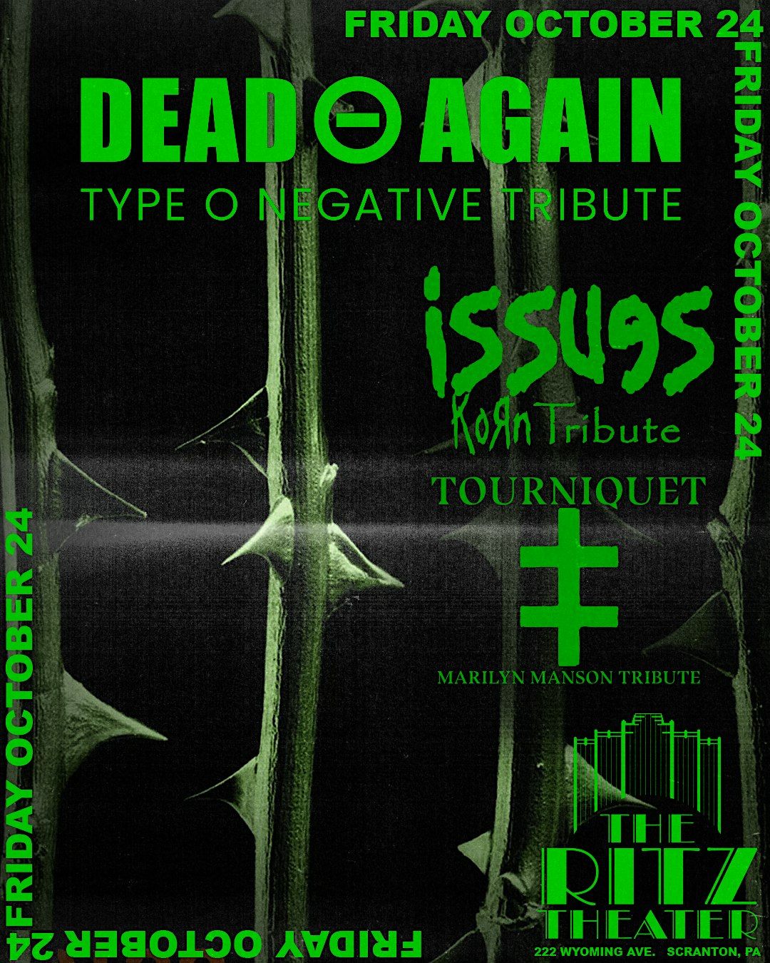 Dead O Again - Type O Negative Tribute, 24 October | Event in Scranton | AllEvents