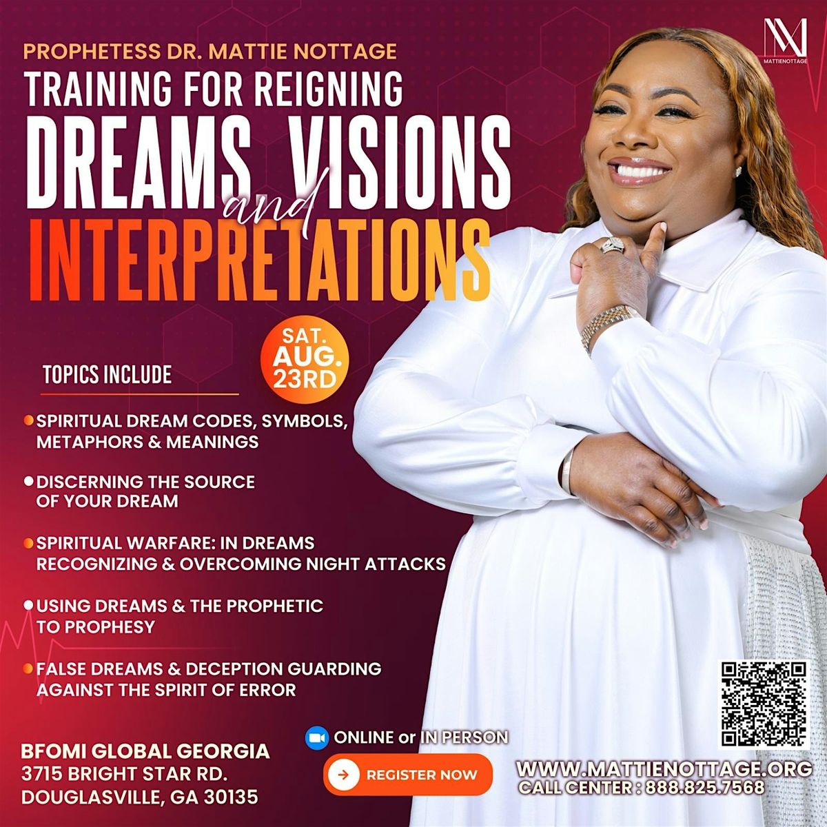 TRAINING FOR REIGNING - DREAMS VISIONS & INTERPRETATIONS, 23 August | Event in Douglasville | AllEvents