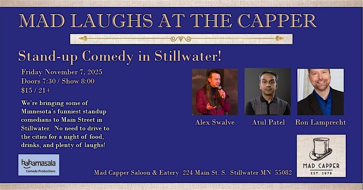 Mad Laughs at The Capper in Stillwater, Minnesota, 7 November | Event in Stillwater | AllEvents