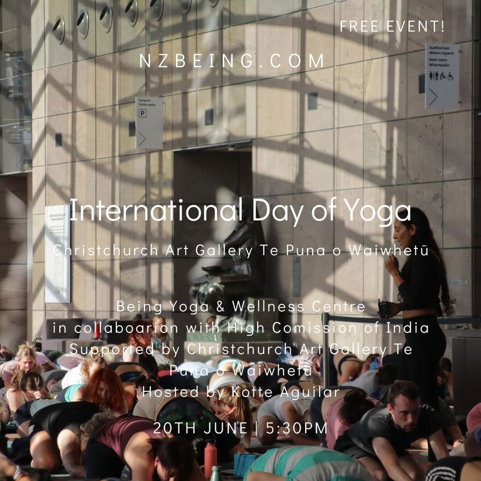 International Day Of Yoga, Christchurch Art Gallery Te Puna o Waiwhetū