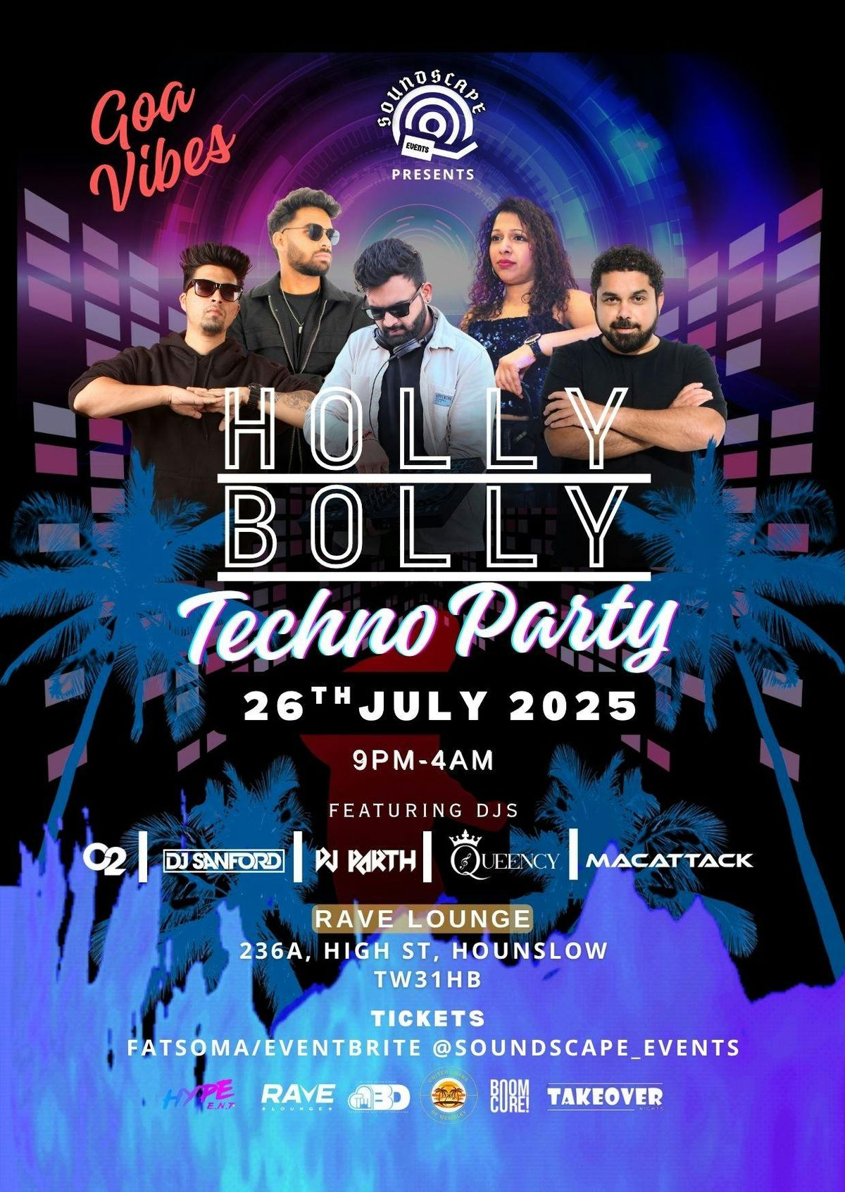 Holly-Bolly Techno party ( Goa Vibe ) , 26 July | Event in Heston | AllEvents