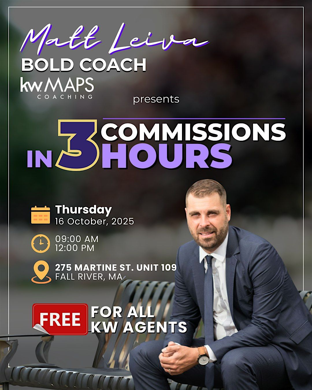 3 Commissions in 3 Hours with BOLD Coach Matt Leiva, 16 October | Event in Fall River | AllEvents