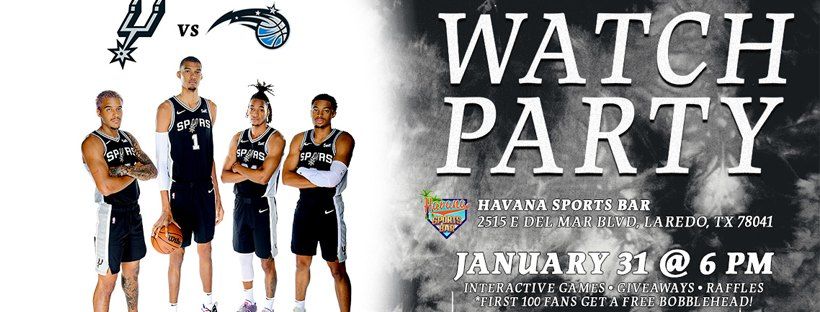 San Antonio Spurs Watch Party, Havana Sports Bar, Laredo, 31 January