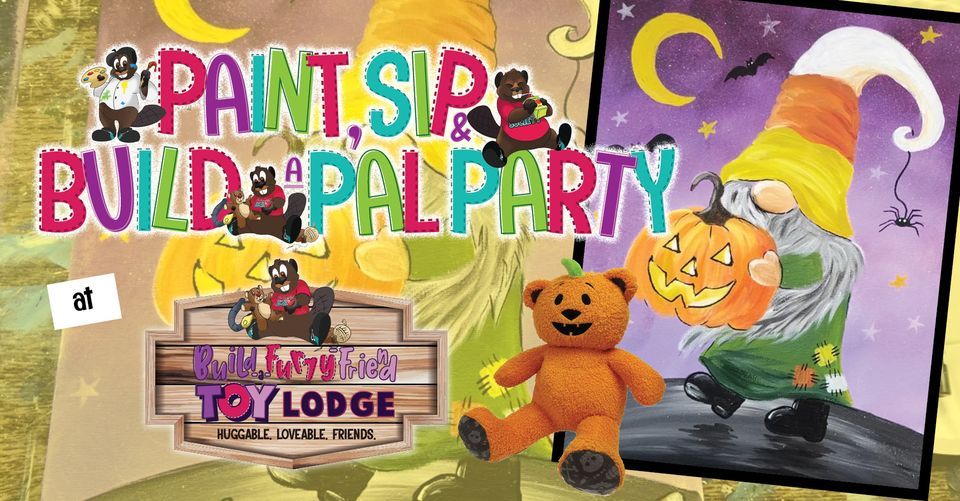 Paint, Sip & Build a Pal Party Candy Corn Gnome, Beacon & Friends