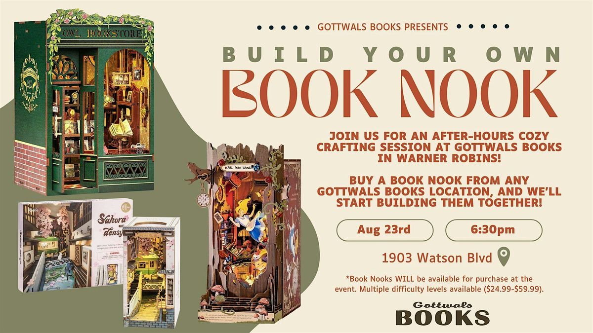 Build Your Own Book Nook Night!, 23 August | Event in Warner Robins | AllEvents
