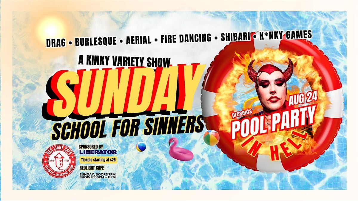 Sunday School for Sinners: Pool Party in Hell, 24 August | Event in Atlanta | AllEvents
