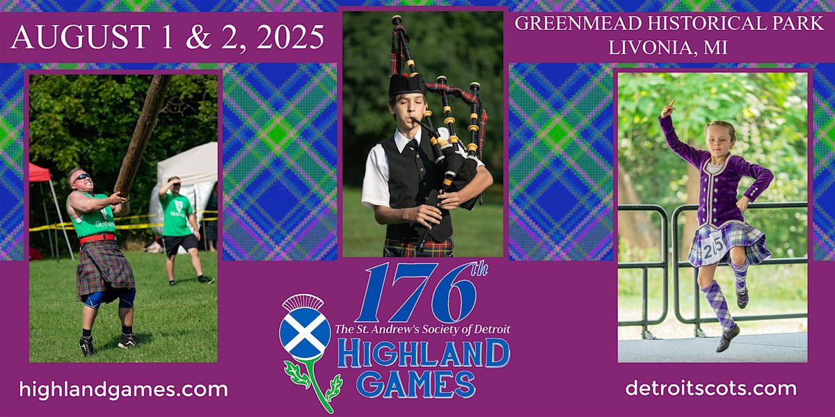 St. Andrew's Society of Detroit 2025 Highland Games Tickets, 1 August | Event in Livonia | AllEvents
