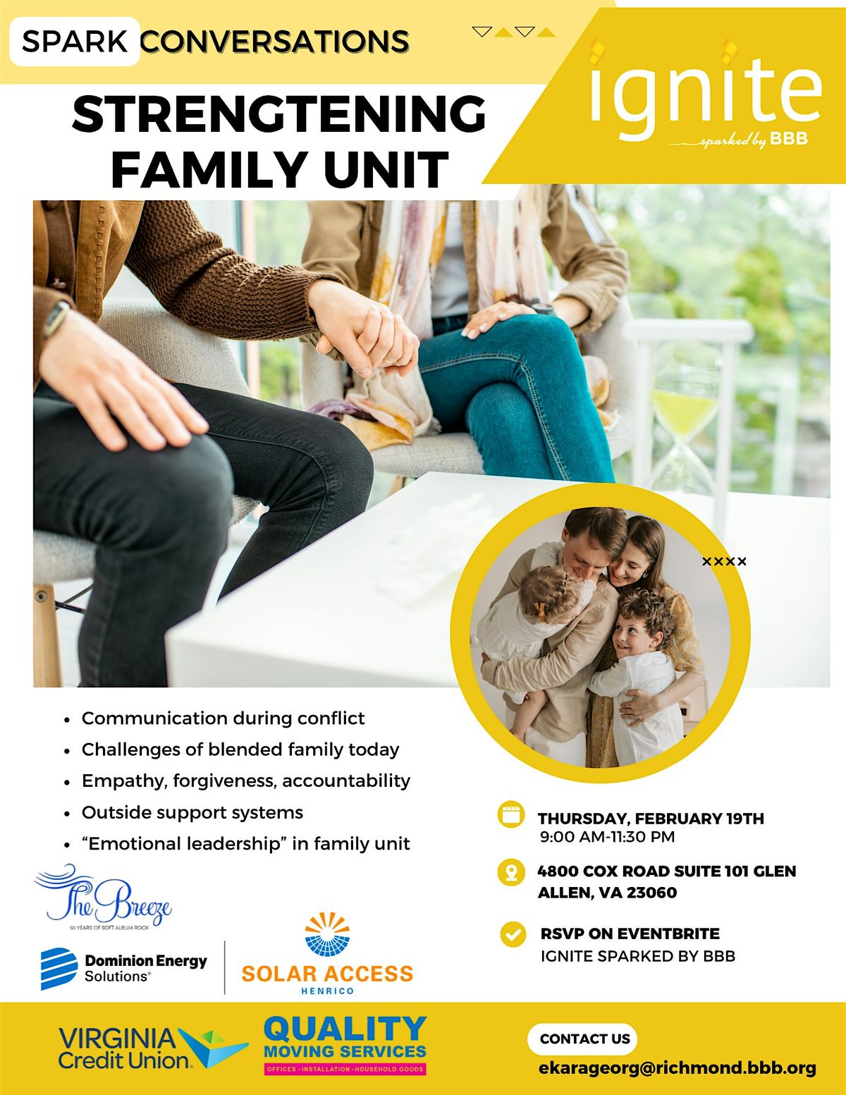 Spark Conversation: Strengthening Family Unit, 19 February | Event in Glen Allen | AllEvents
