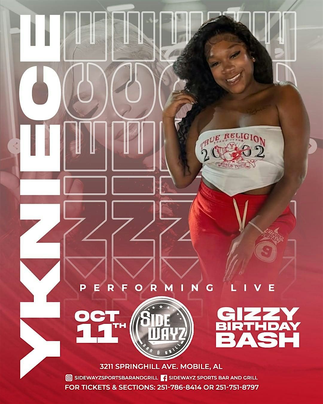 YKNIECE Performing Live at Sidewayz, 11 October | Event in Mobile | AllEvents