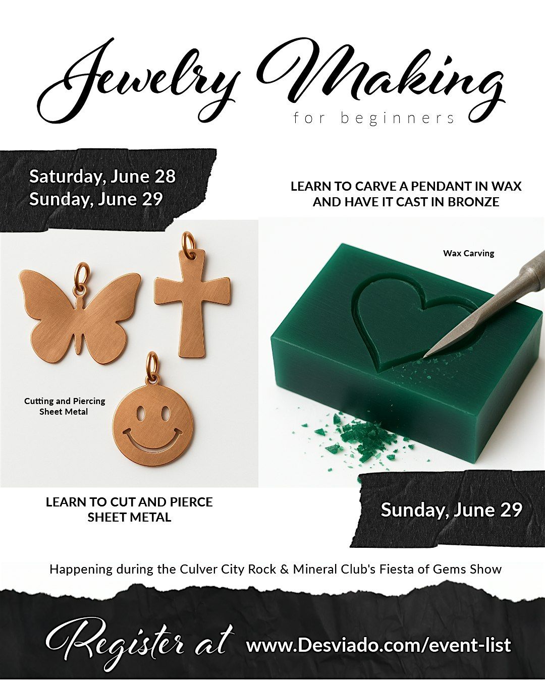 Intro. to Basic Metalsmithing: Piercing and Cutting, 28 June | Event in Culver City | AllEvents