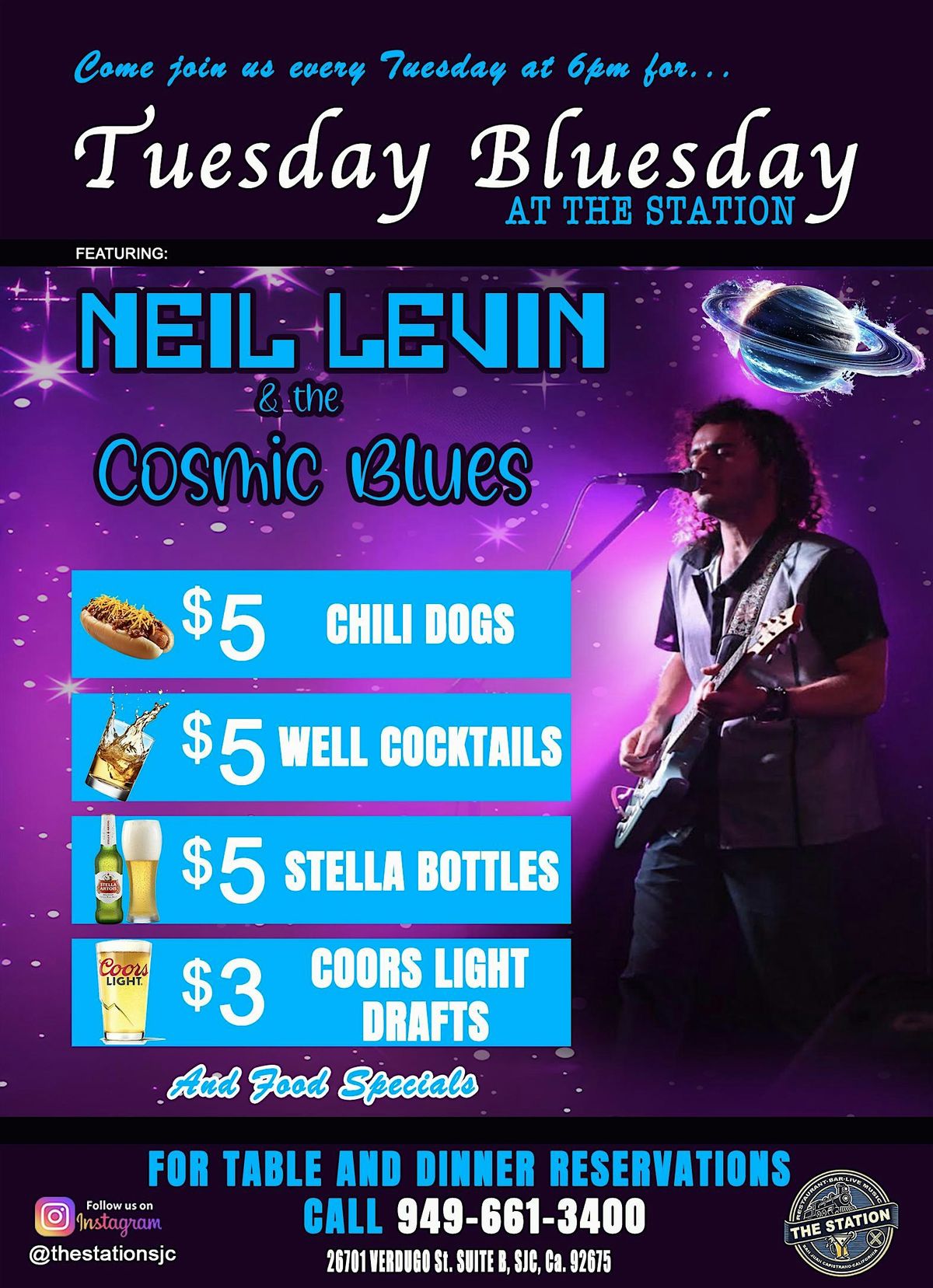 Tuesday Cosmic Blues-day | Event in San Juan Capistrano | AllEvents