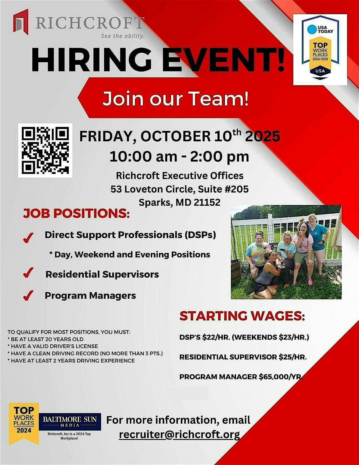 Richcroft's Hiring Event, 10 October | Event in Sparks Glencoe | AllEvents