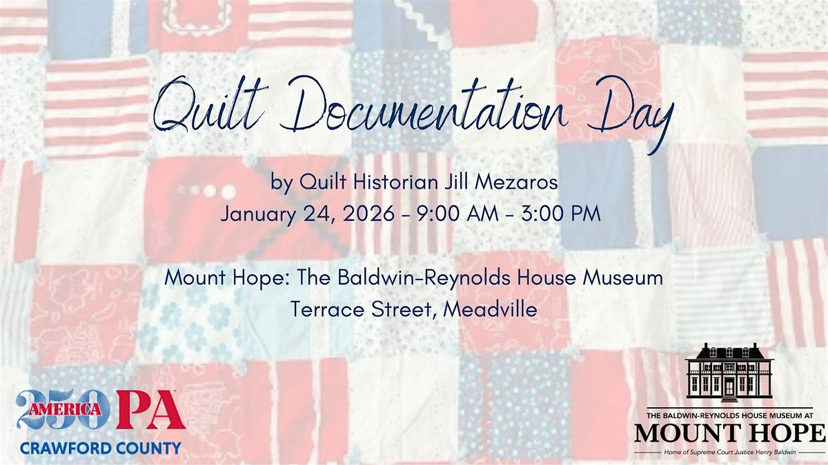 Quilt Documentation Day: Recording Your Family's Story through Quilts, 24 January | Event in Meadville | AllEvents