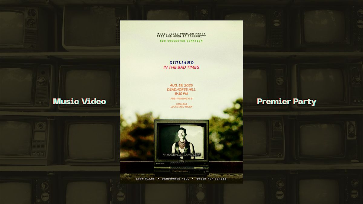 Giuliano 'In The Bad Times' Music Video Premiere Party, 19 August | Event in Worcester | AllEvents