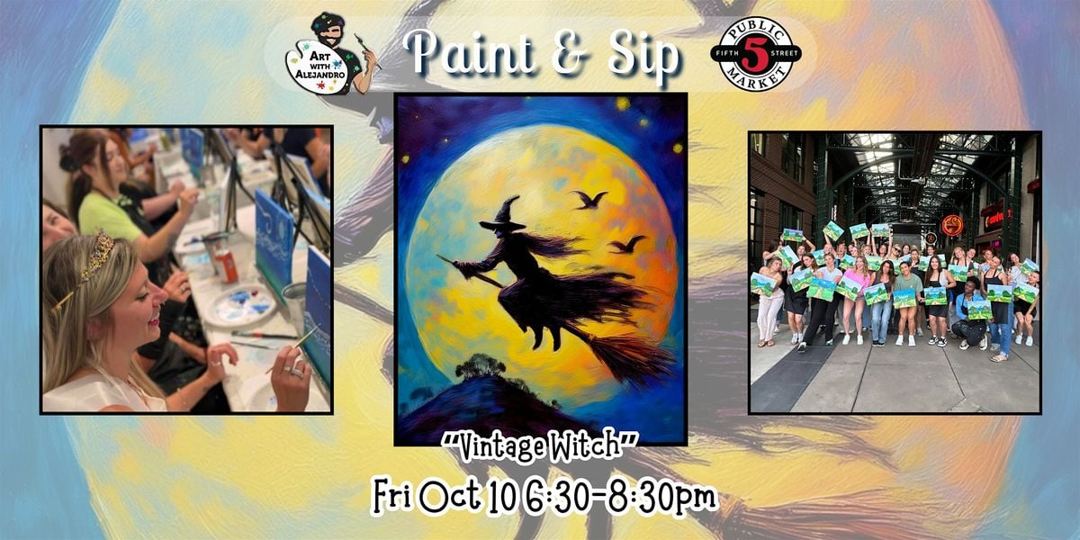 Paint & Sip at 5th St Alley “Vintage Witch”, 10 October | Event in Eugene | AllEvents