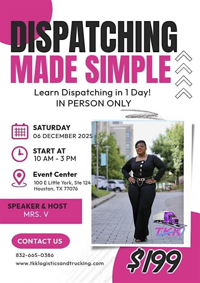 Dispatch Made Simple, 6 December | Event in Houston | AllEvents