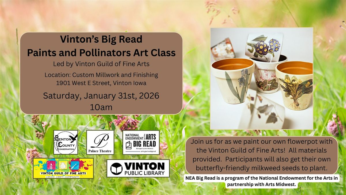 Paints and Pollinators Art Class, 31 January | Event in Vinton | AllEvents