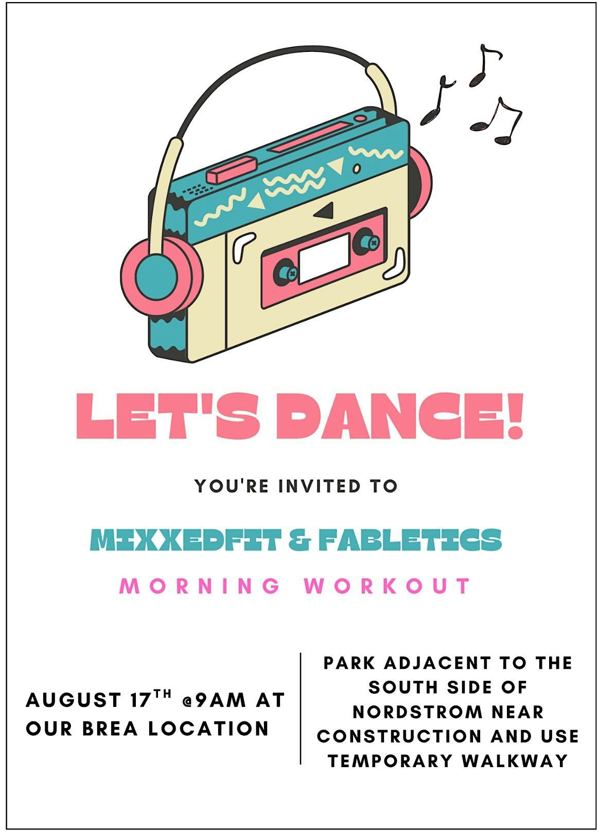 Mixxedfit & Fabletics Dance Workout, 17 August | Event in Brea | AllEvents