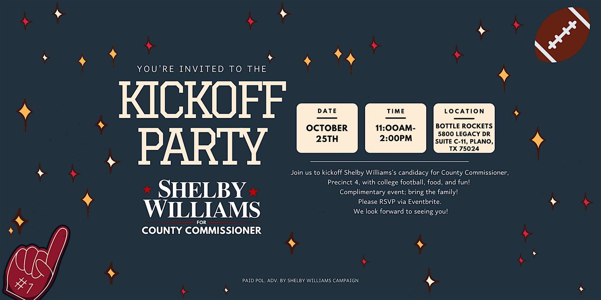 Shelby Williams Gridiron Kickoff, 25 October | Event in Plano | AllEvents