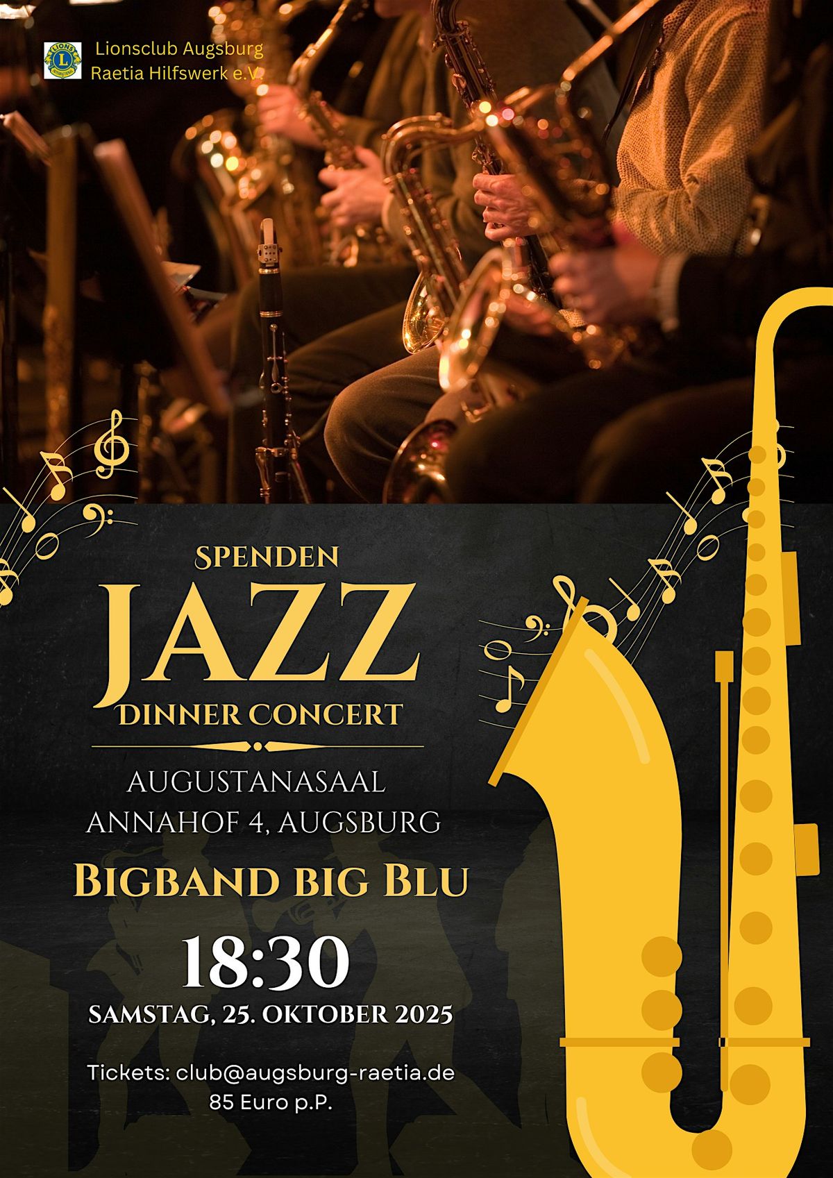 JazzSpendenDinner, 25 October | Event in Augsburg | AllEvents