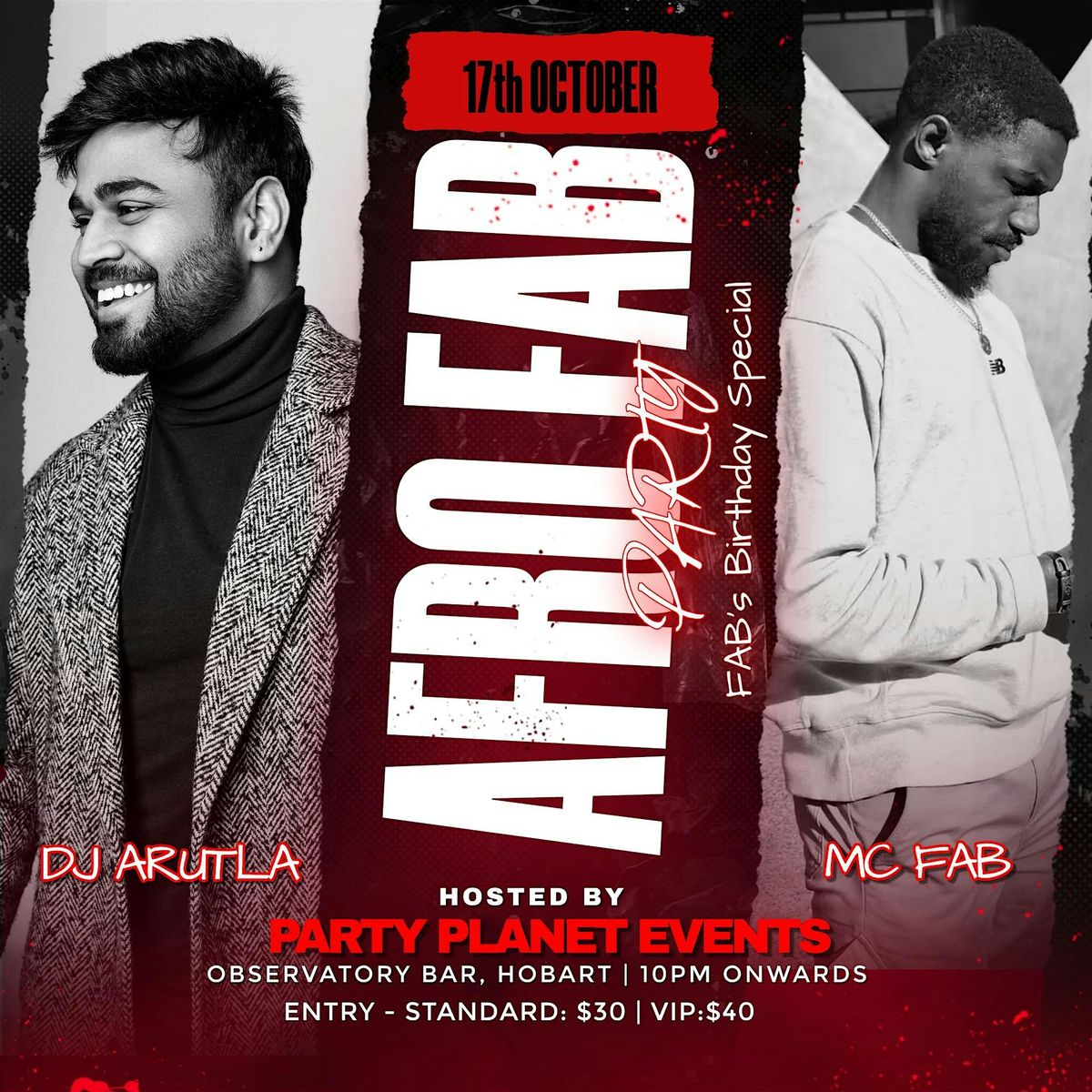 AFRO FAB Party, 17 October | Event in Hobart | AllEvents