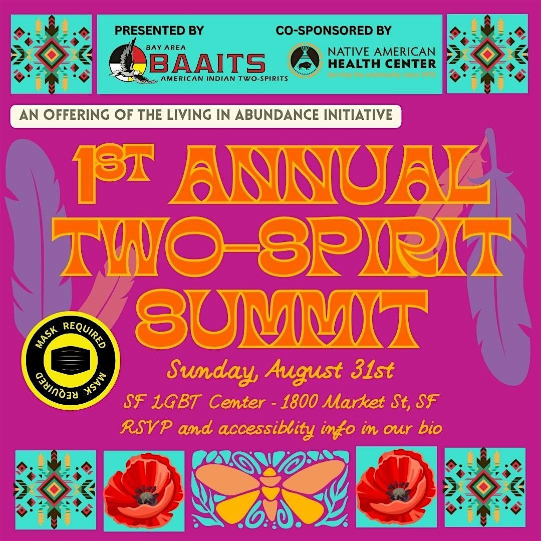1st Annual Two-Spirit Summit, 31 August | Event in San Francisco | AllEvents