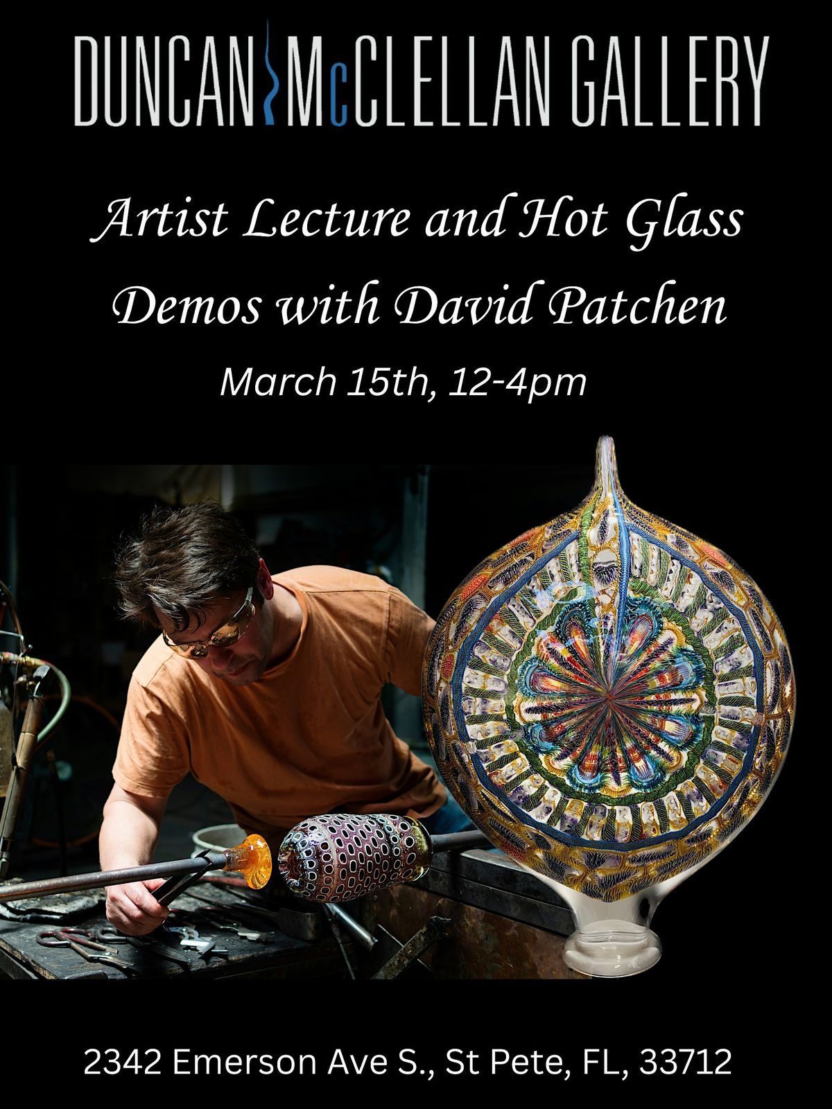 Artist Lecture and Hot Glass Demo with David Patchen, 15 March | Event in St. Petersburg | AllEvents