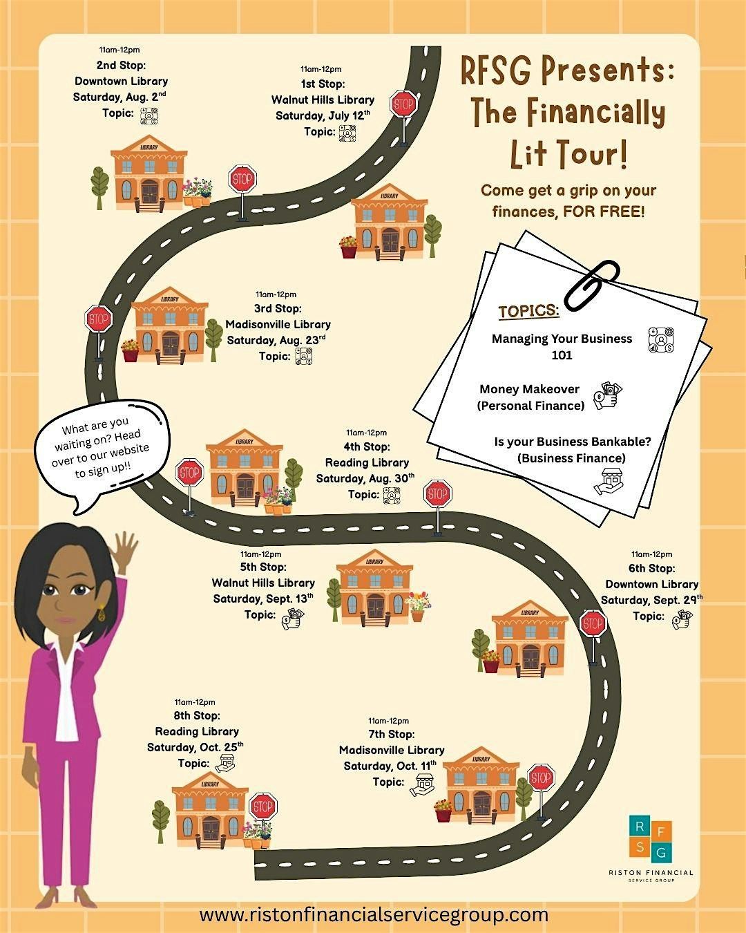 RFSG Presents: The Financially Lit Tour!, 11 October | Event in Cincinnati | AllEvents
