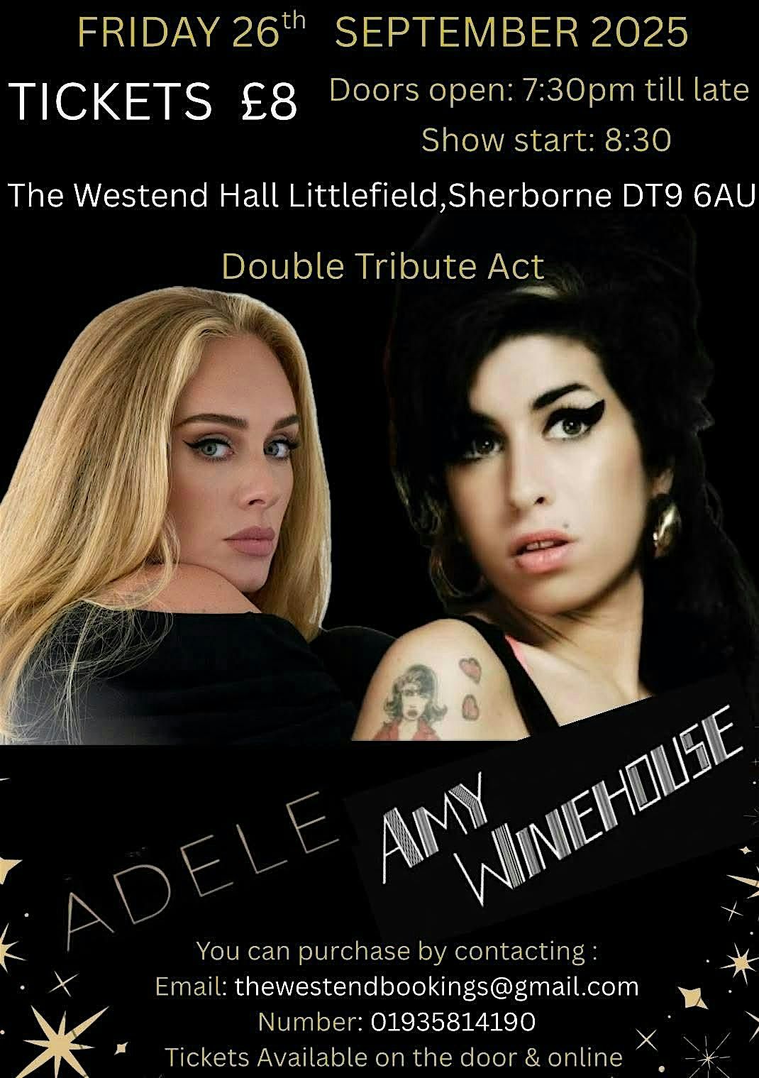 Amy winehouse and Adele tribute, 26 September | Event in Sherborne | AllEvents