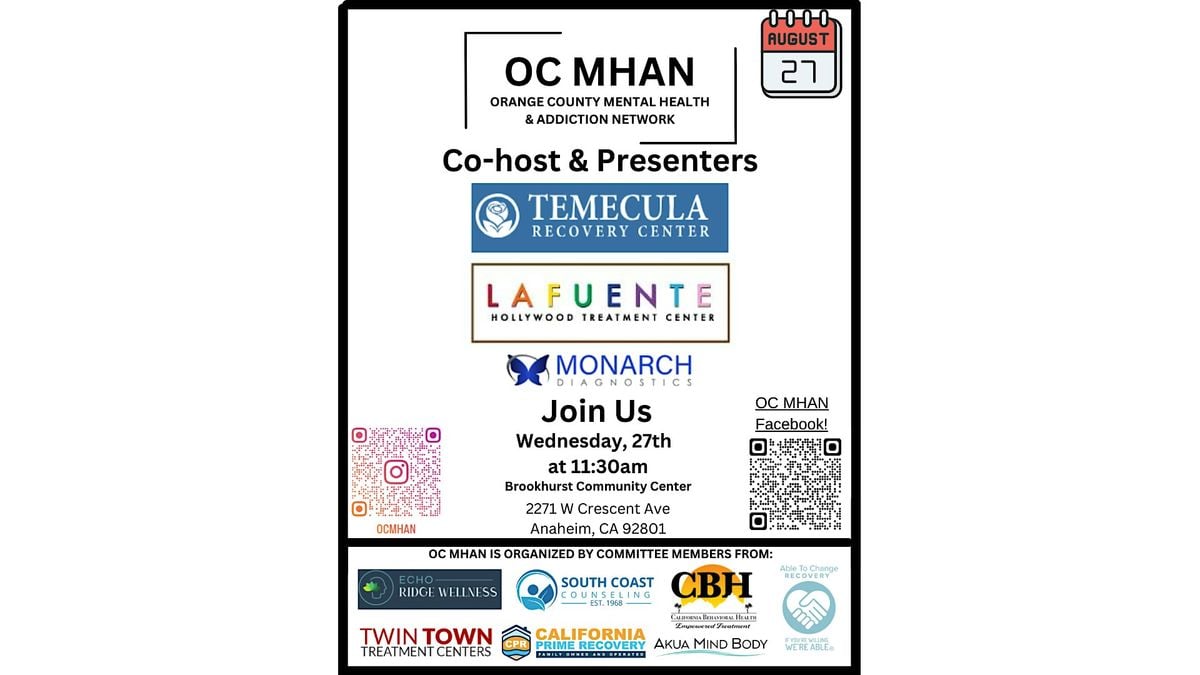 August OC MHAN, 27 August | Event in Anaheim | AllEvents