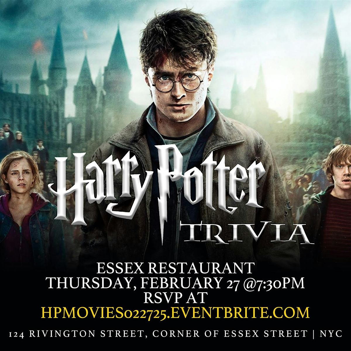 Harry Potter (Movie) Trivia, Essex Restaurant, New York, 27 February