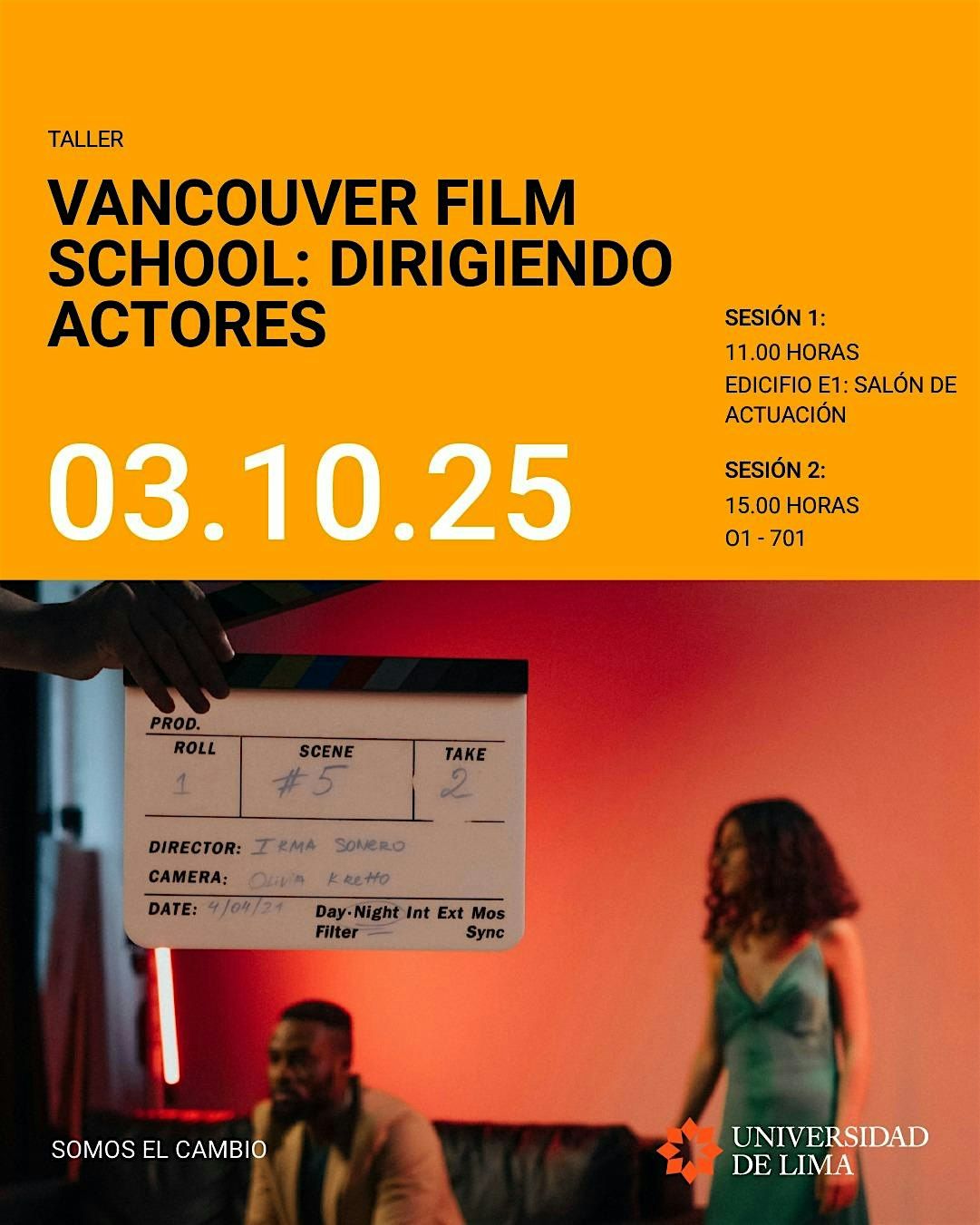Directing Actors: A Creative Workshop by VFS & Universidad de Lima | Event in Santiago de Surco | AllEvents
