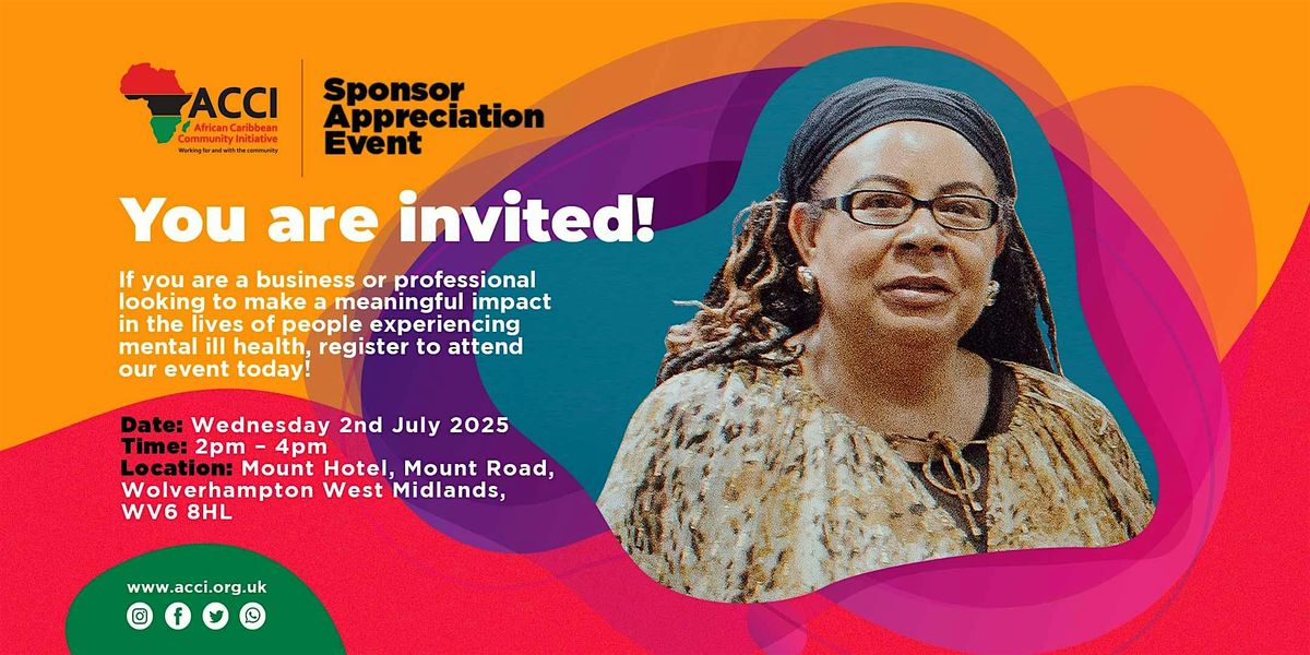 ACCI Sponsor Appreciation Event, 2 July | Event in Tettenhall Wood | AllEvents