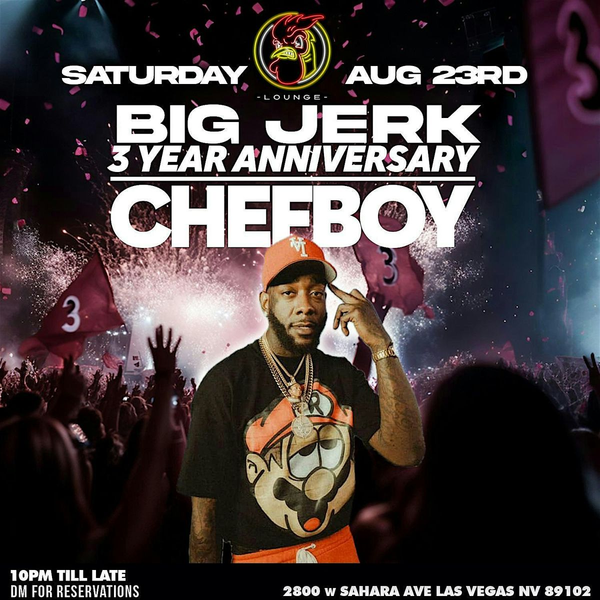 3 Year Anniversary With Chef Boy at Big Jerk!!!, 23 August | Event in Las Vegas | AllEvents