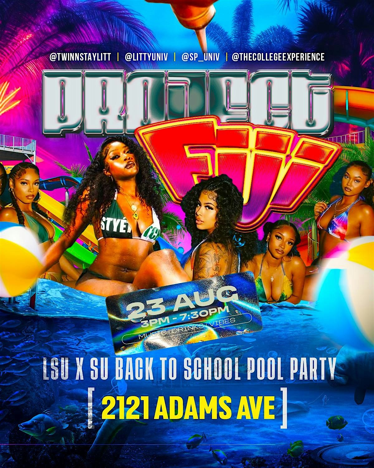 PROJEXT FIJI 2: LSU x SU WELCOME WEEK FINALE POOL PARTY, 23 August | Event in Baton Rouge | AllEvents