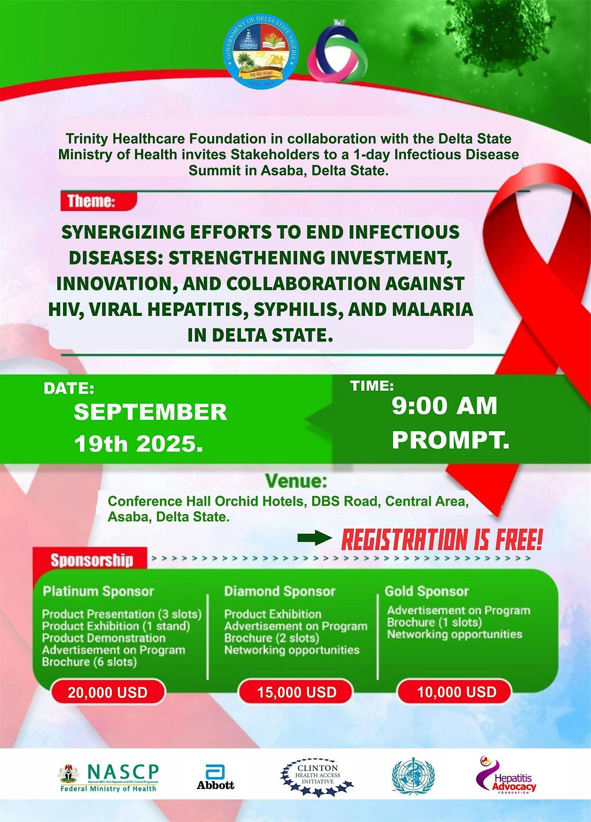Delta State Infectious Disease Summit 2025, 19 September | Event in Asaba | AllEvents