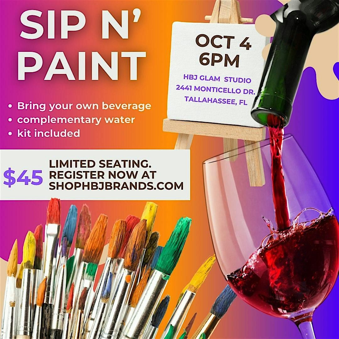 Sip n’Paint, 4 October | Event in Tallahassee | AllEvents
