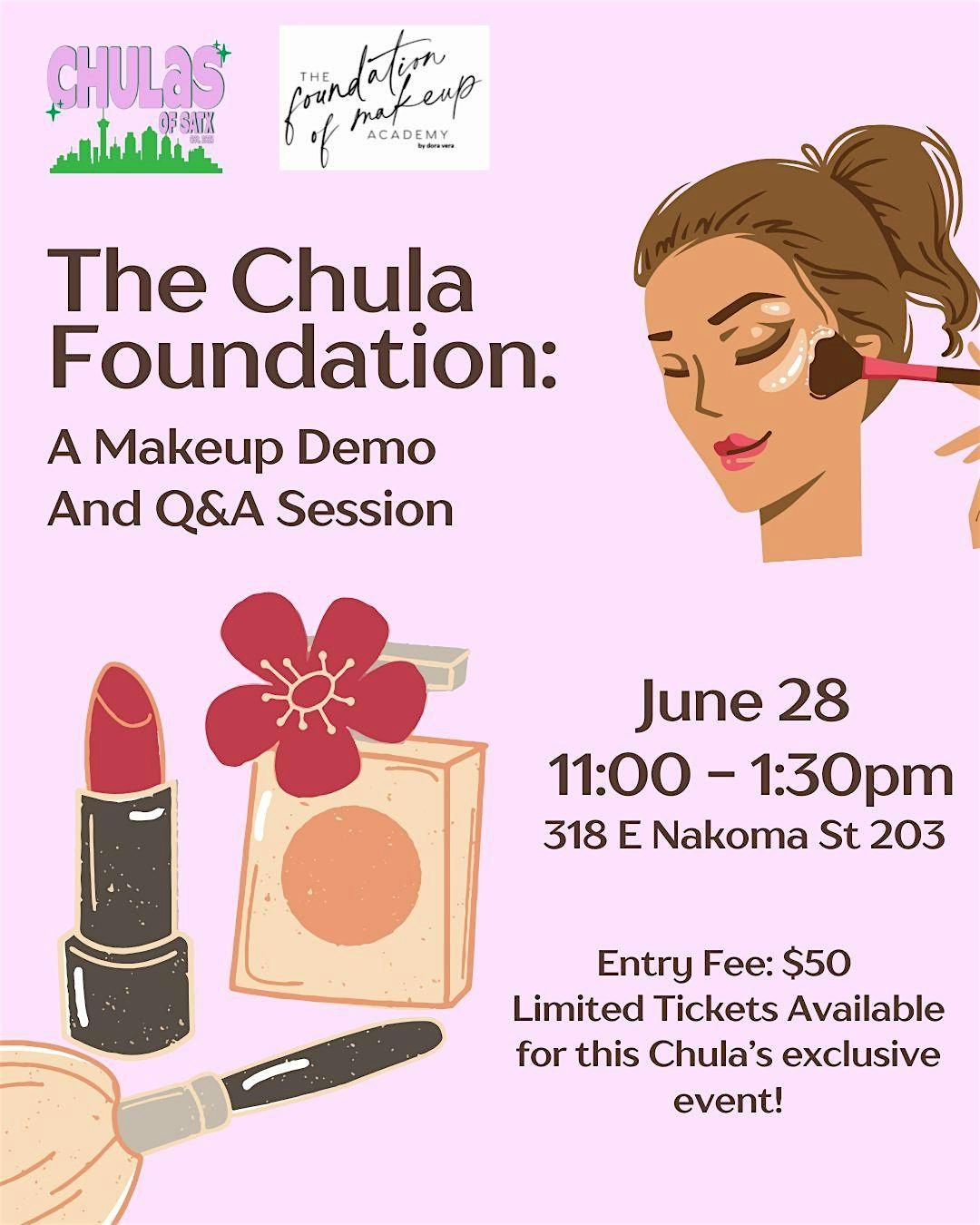 The Chula Foundation: A Makeup Demo and Q&A Session, 28 June | Event in San Antonio | AllEvents