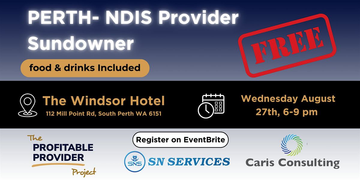 NDIS Business Sundowner, 27 August | Event in South Perth | AllEvents