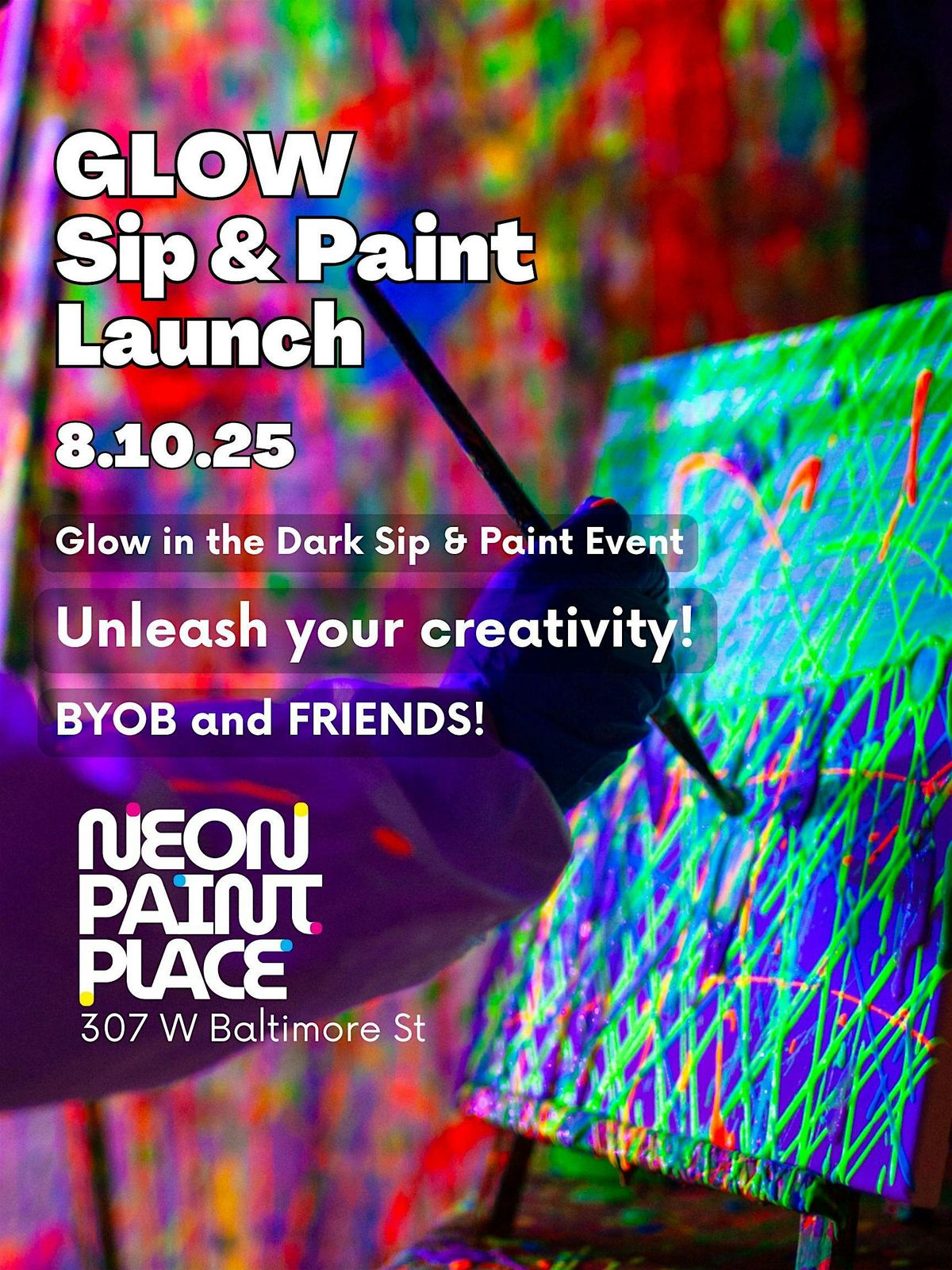 Copy of NEON SIP & PAINT SALE, 12 September | Event in Baltimore | AllEvents