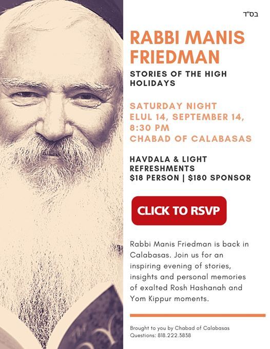Stories of the High Holidays, Chabad of Calabasas, Topanga, September