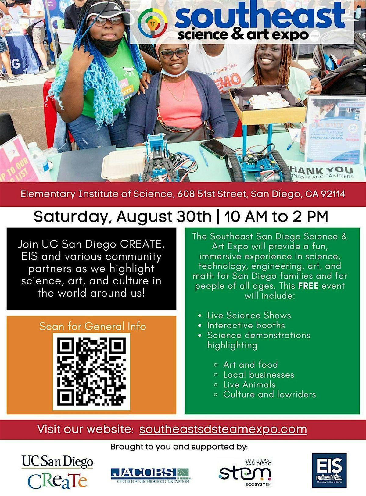 Elementary Institute of Science  STEM FESTIVAL, 30 August | Event in San Diego | AllEvents